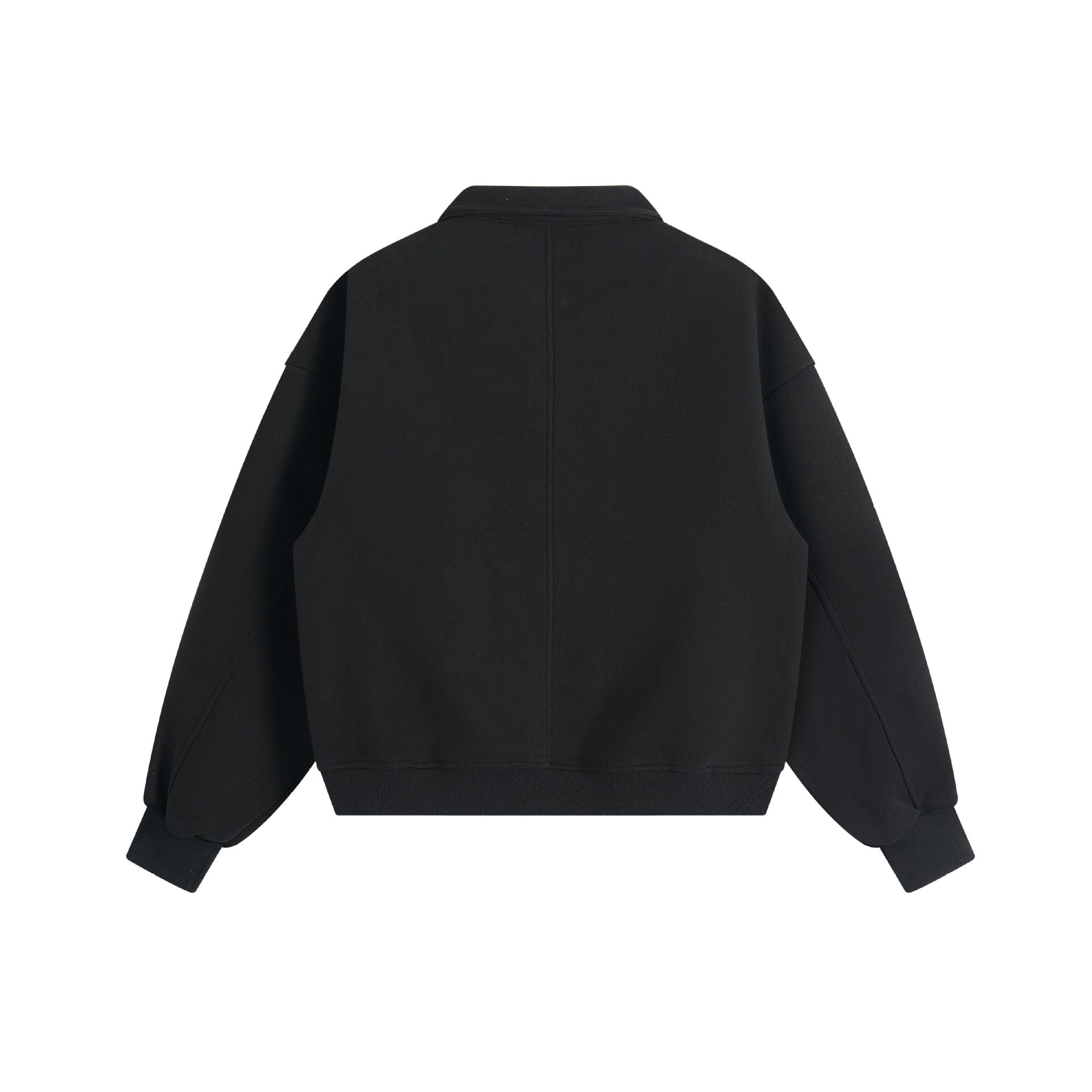 Structural Patchwork Loose Fit Hoodie with Turn-Down Collar
