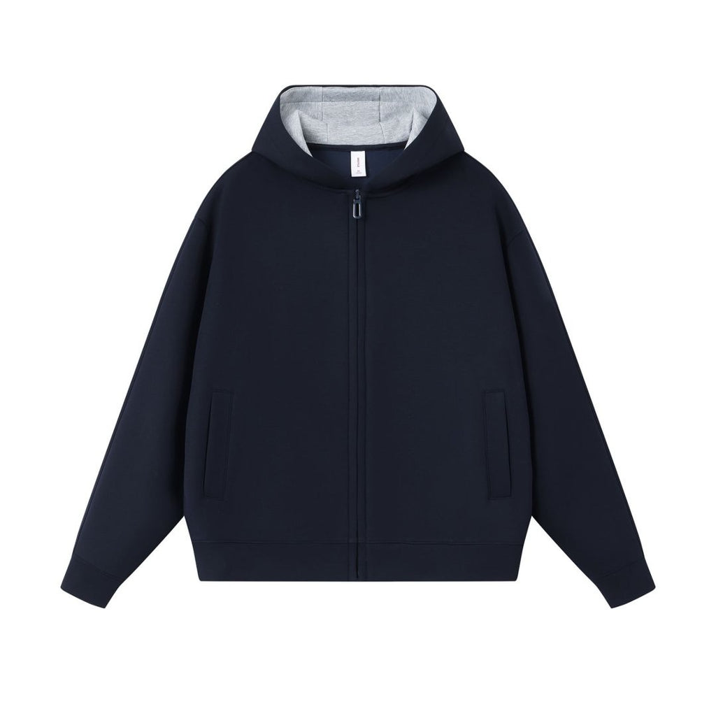 Color blocked zipper cardigan jacket