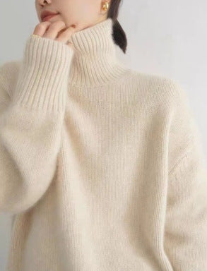Women's thick and loose autumn and winter high neck sweater