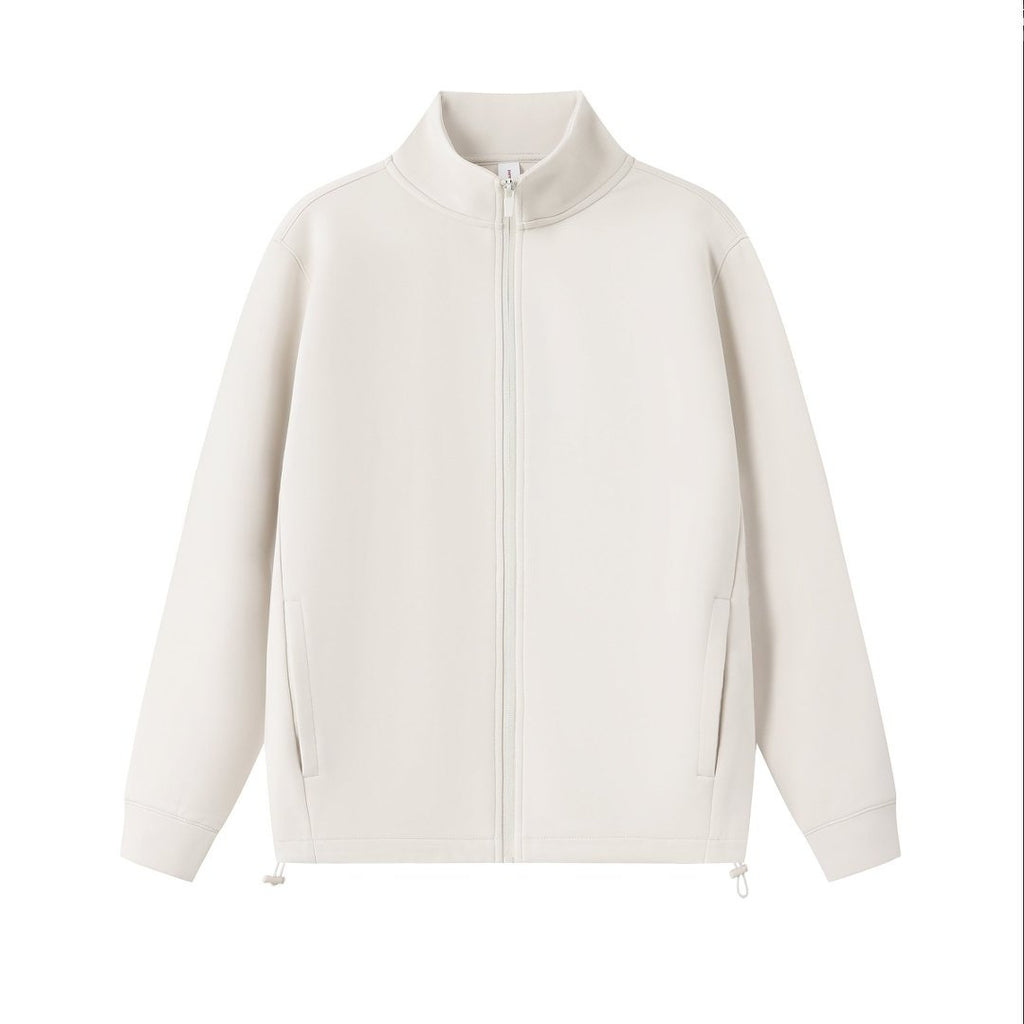 Zipper stand up collar cardigan jacket