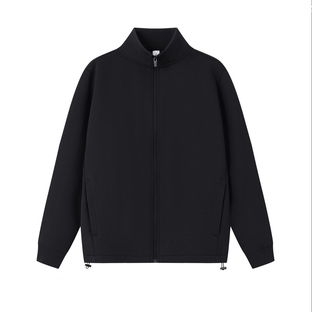Zipper stand up collar cardigan jacket