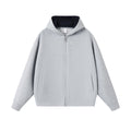 Color blocked zipper cardigan jacket