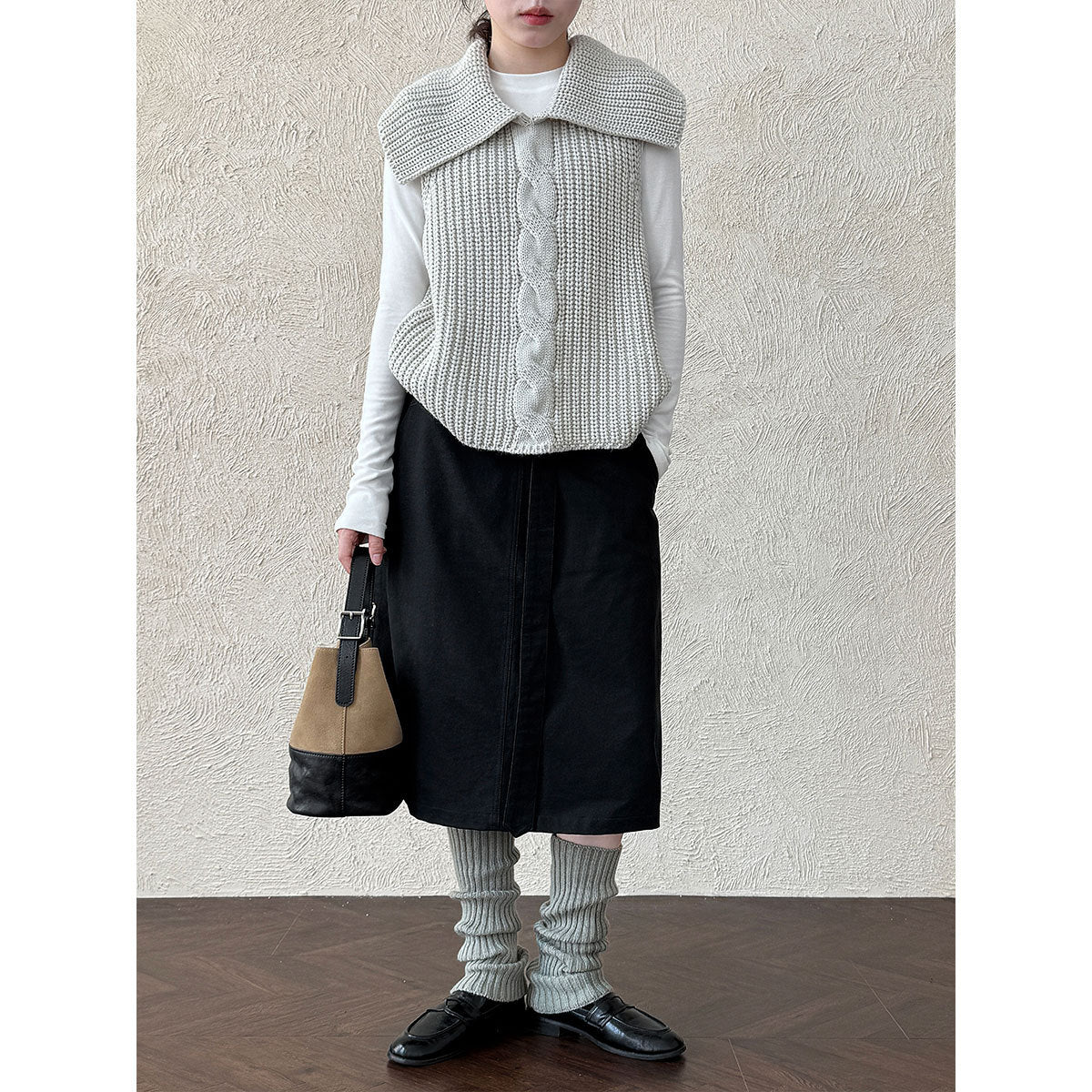 Deer West Minimalist High-Waisted Tie Waist Skirt for Women Early Autumn Commute Smart Slimming A-Line Pencil Mid-Length Skirt
