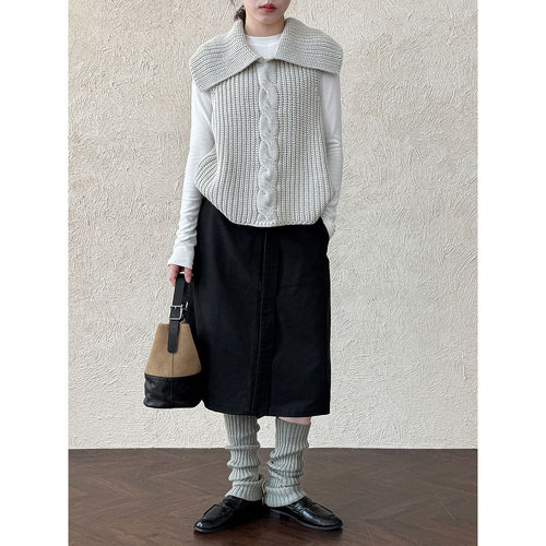 Deer West Minimalist High-Waisted Tie Waist Skirt for Women Early Autumn Commute Smart Slimming A-Line Pencil Midi Skirt