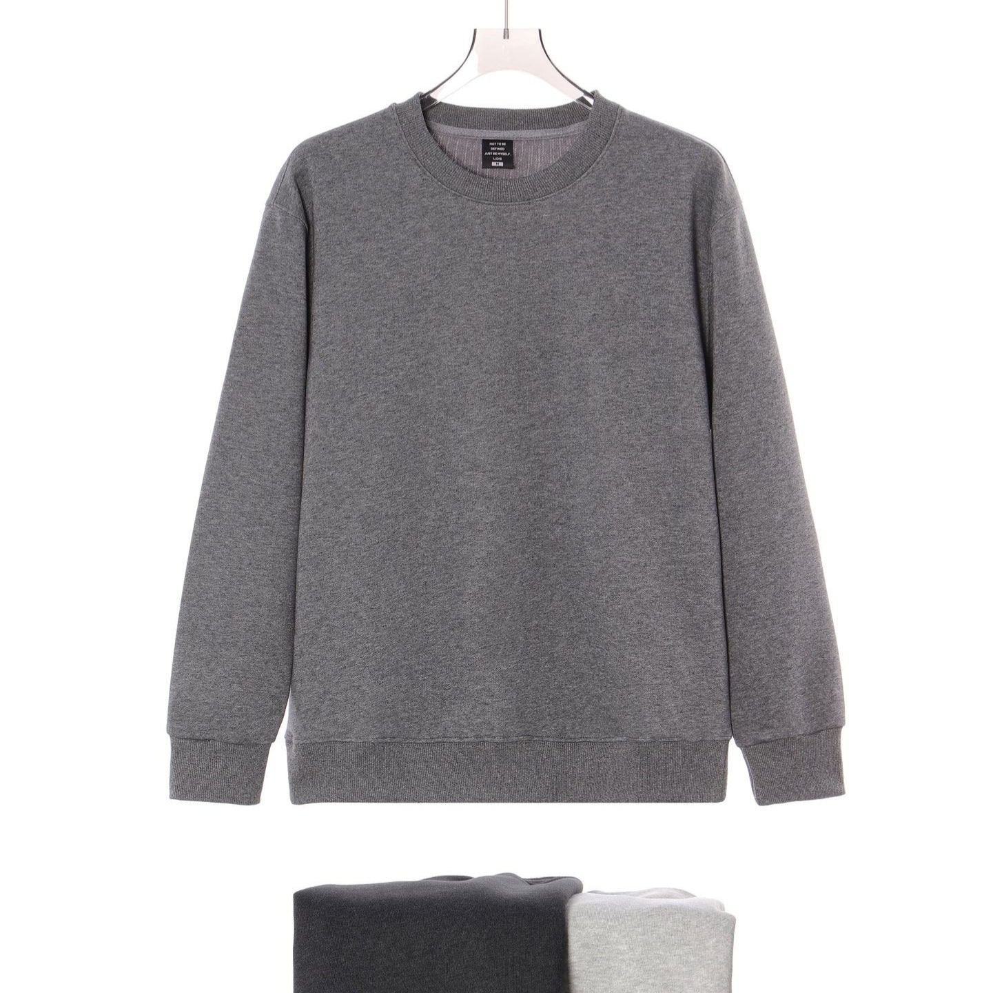 Loose round neck long sleeved sweatshirt for men