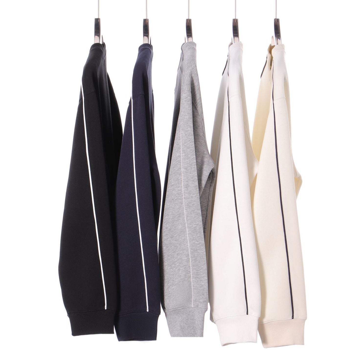 Color blocked round neck hoodie