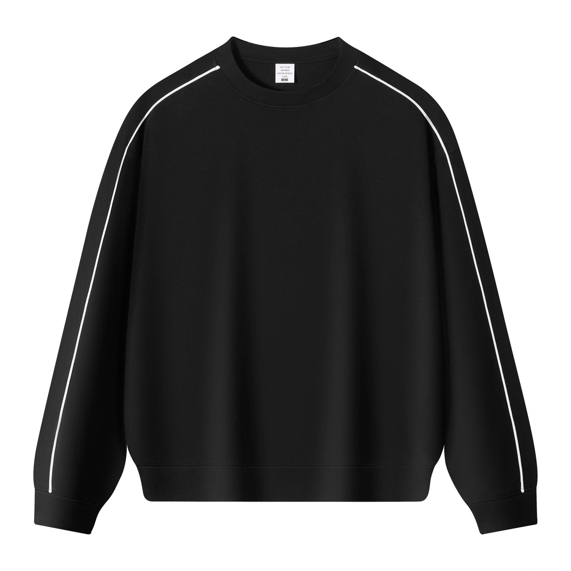 Color blocked round neck hoodie