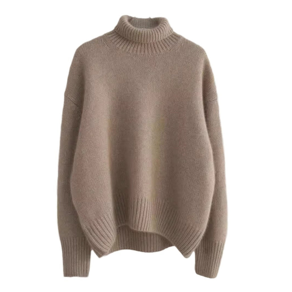 Women's thick and loose autumn and winter high neck sweater