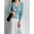 Charming Wool Knotted Bow Knit Sweater for Women, Autumn Simple Slim Fit Soft Basic Pullover