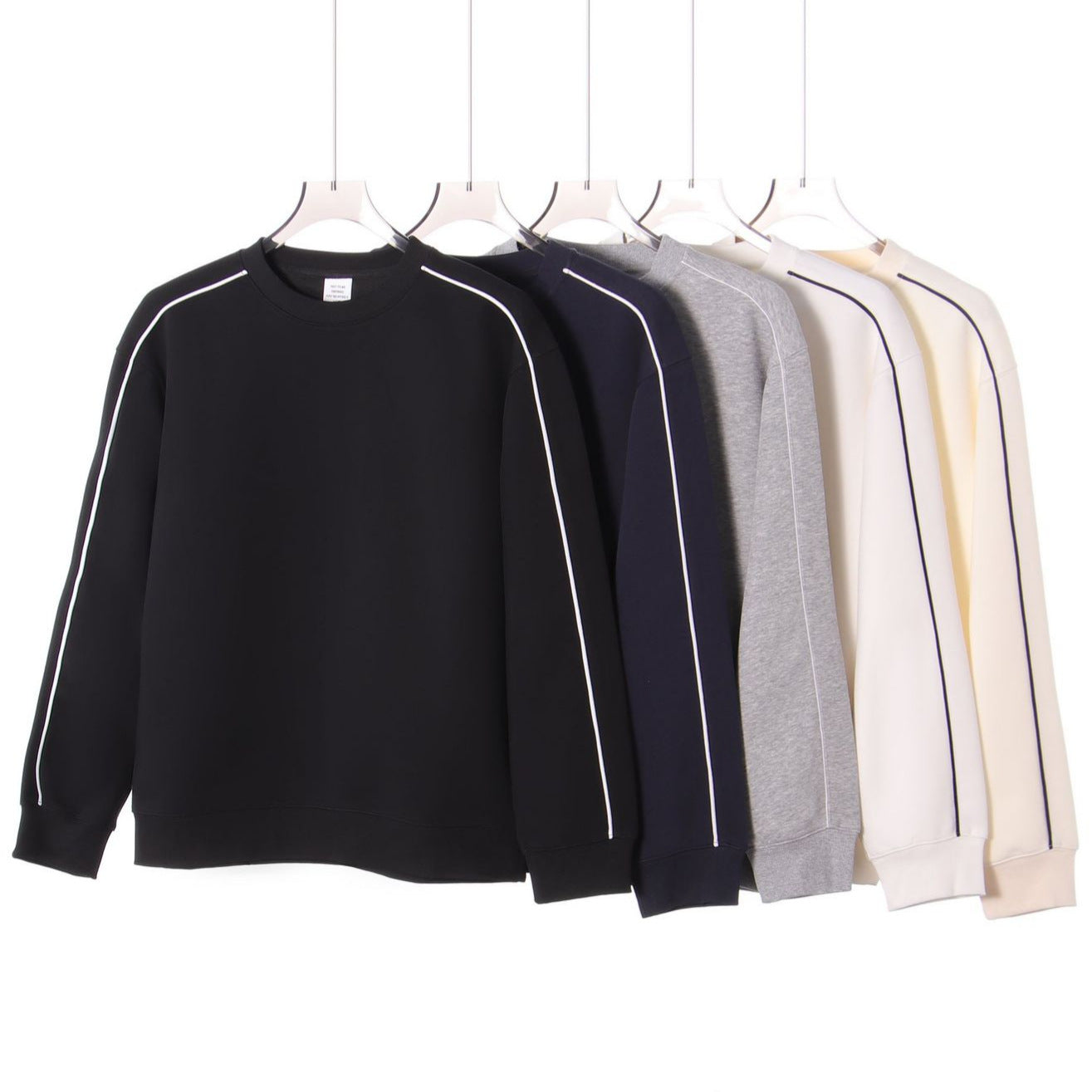 Color blocked round neck hoodie