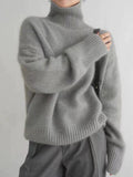 Women's thick and loose autumn and winter high neck sweater
