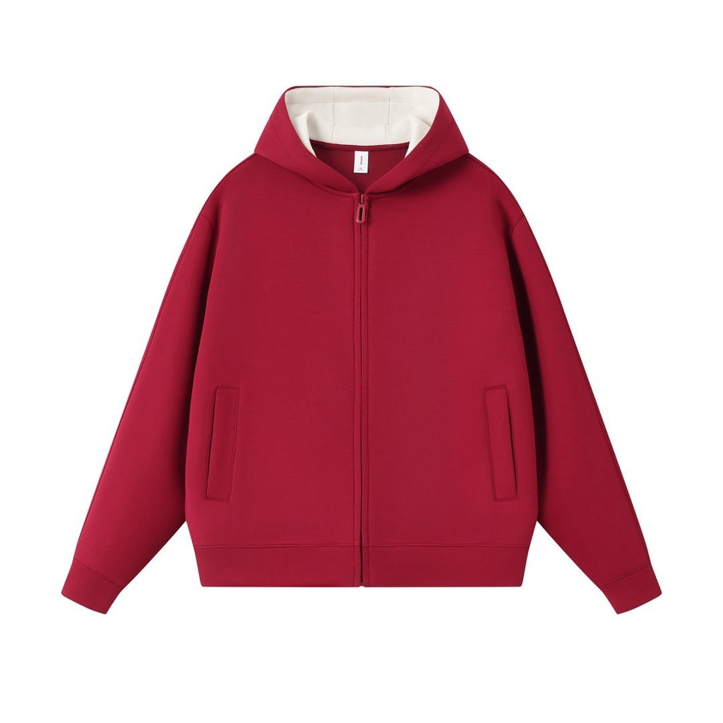 Color blocked zipper cardigan jacket
