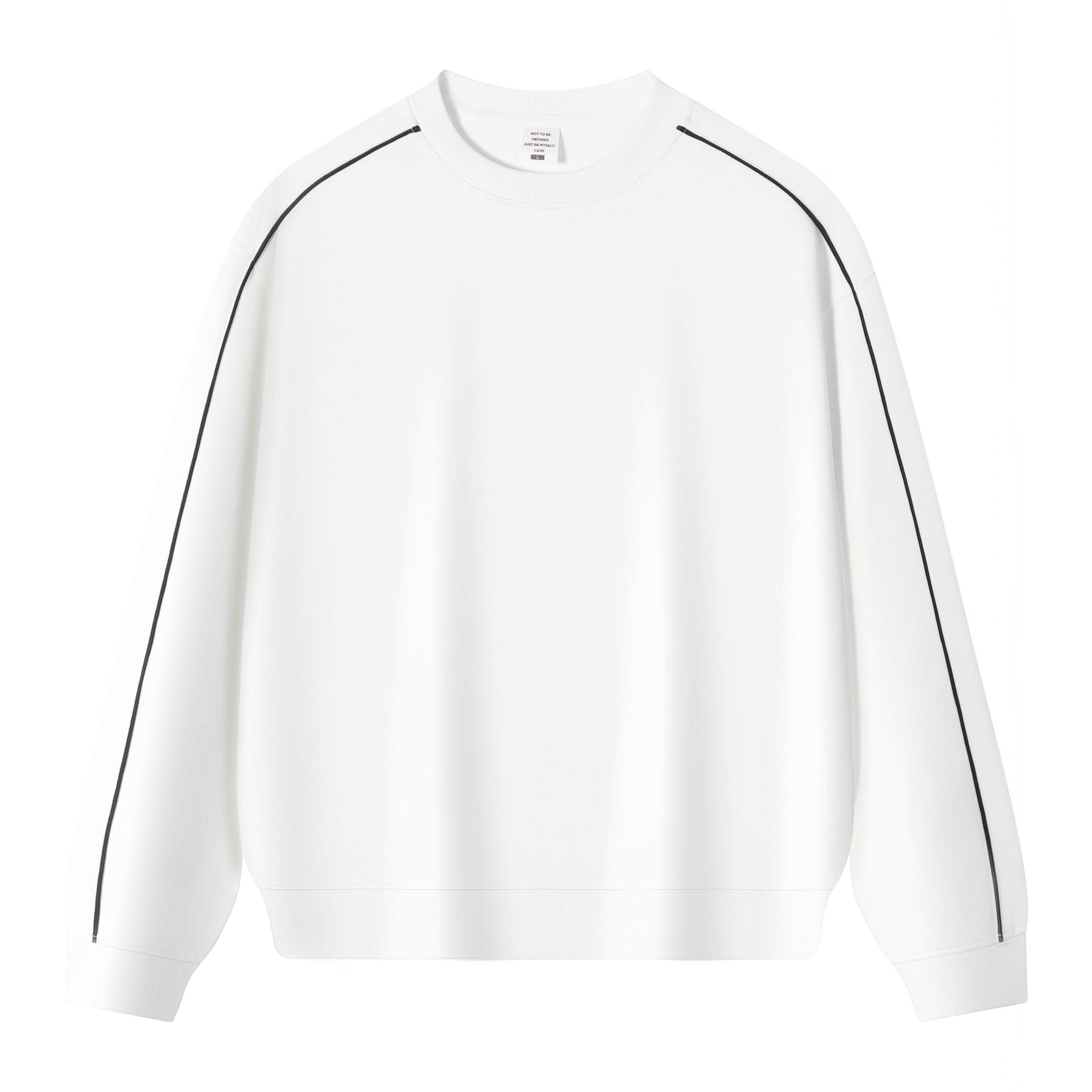 Color blocked round neck hoodie