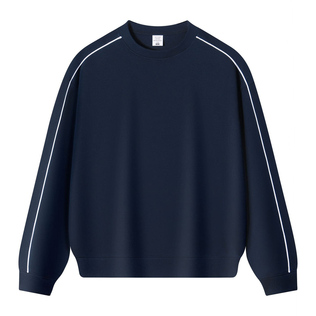 Color blocked round neck hoodie