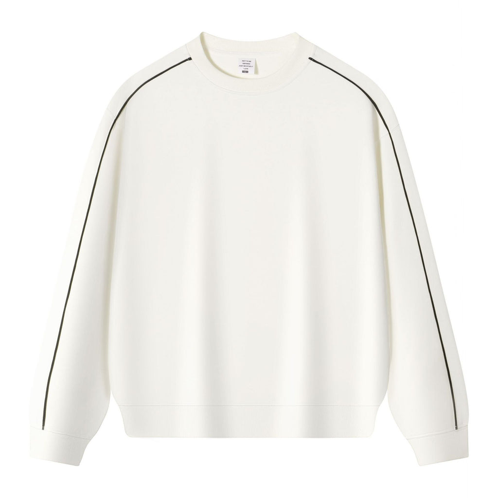 Color blocked round neck hoodie