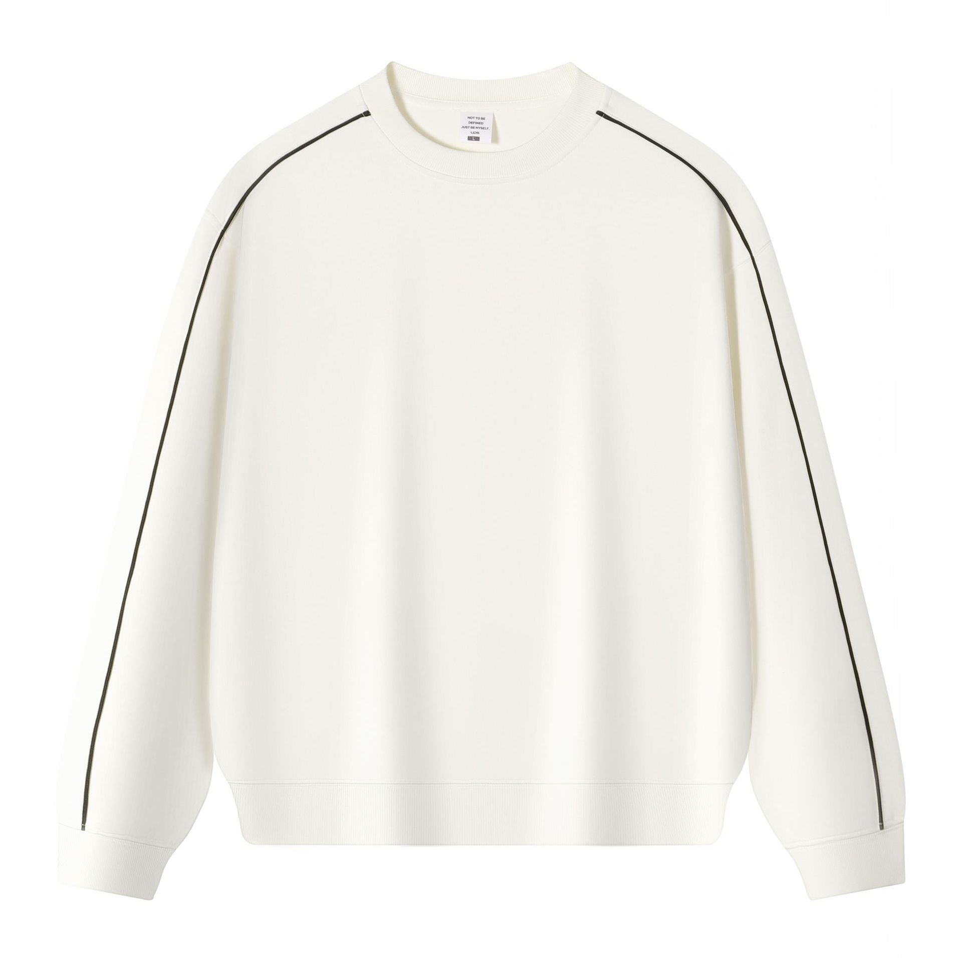 Color blocked round neck hoodie