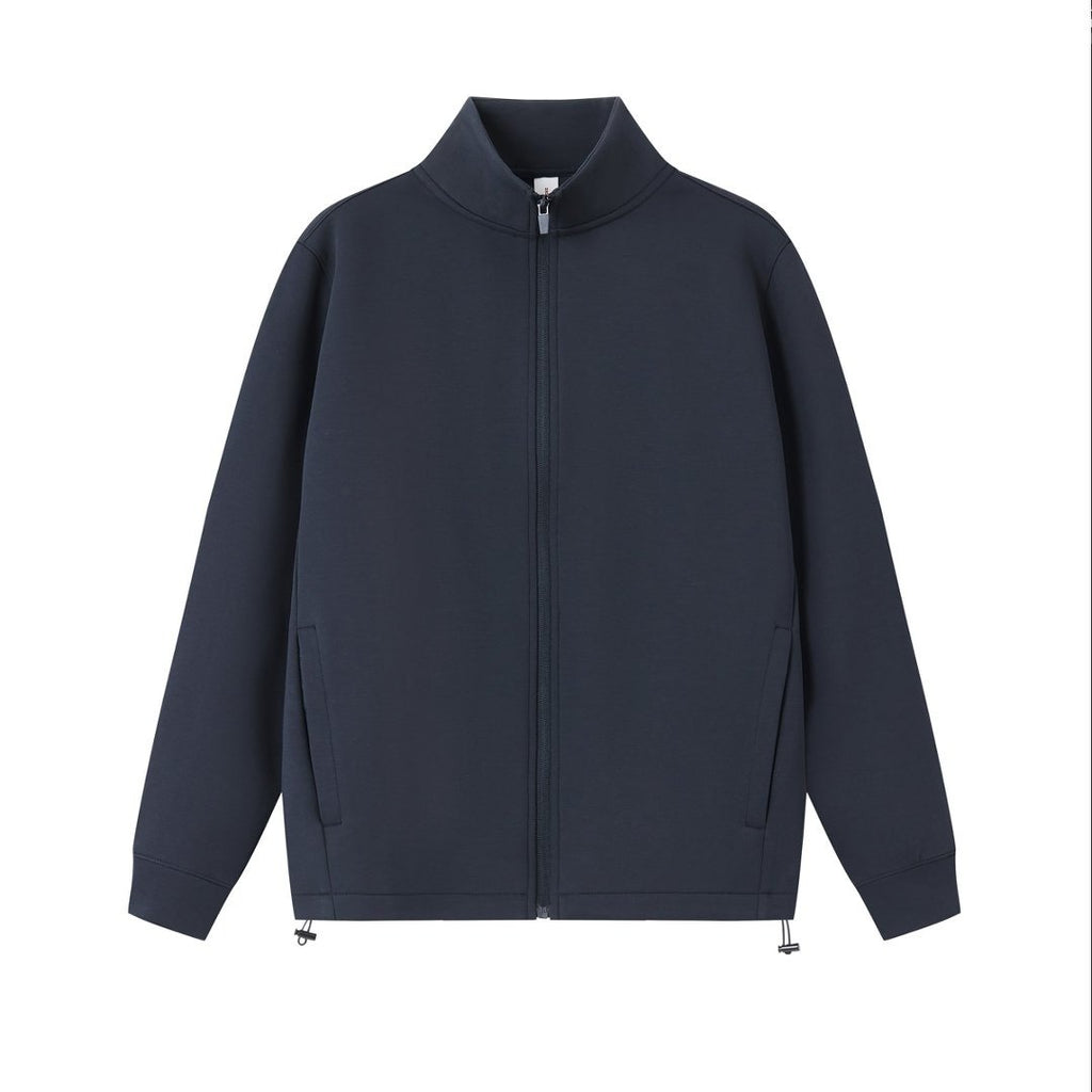 Zipper stand up collar cardigan jacket
