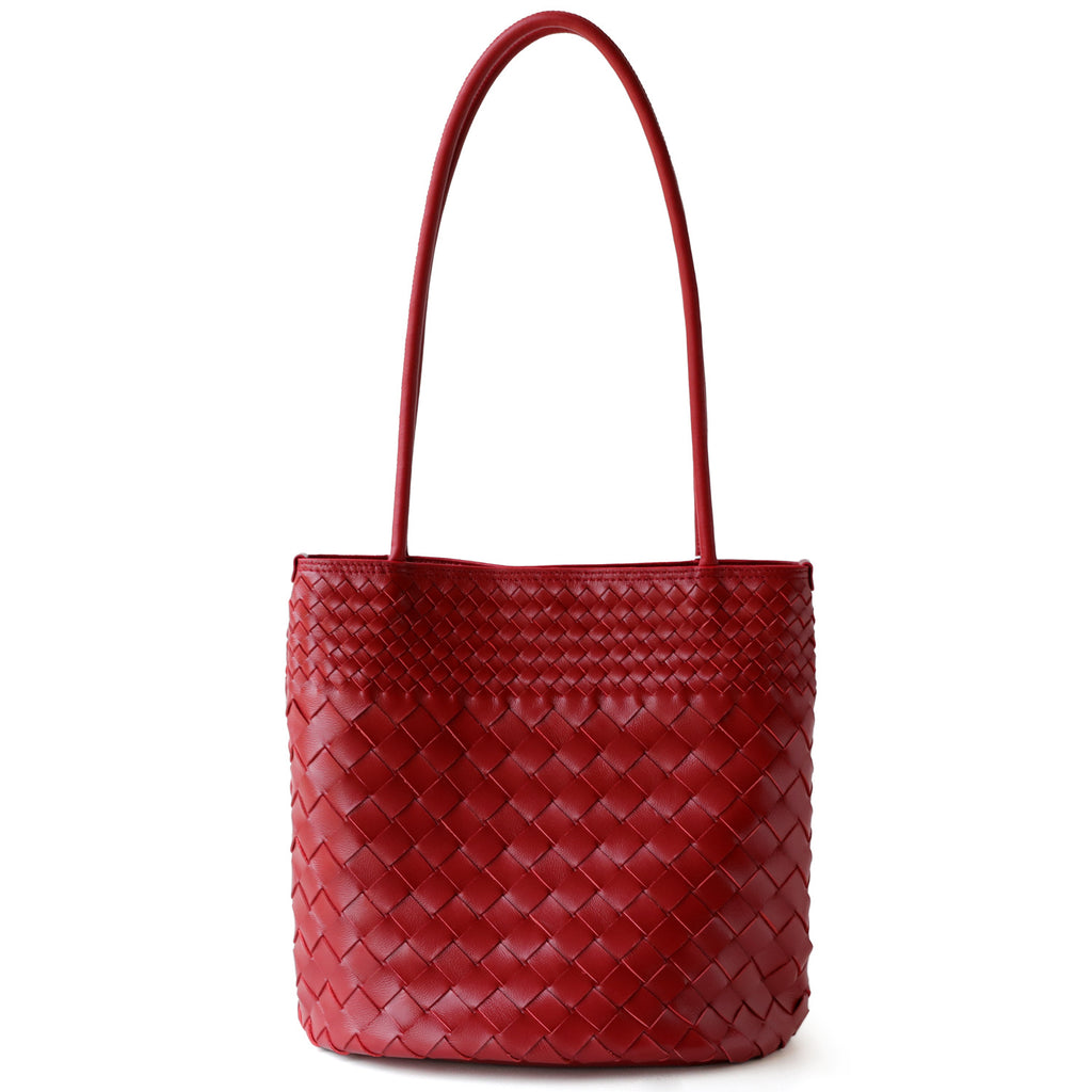 Woven bucket bag single shoulder women's bag