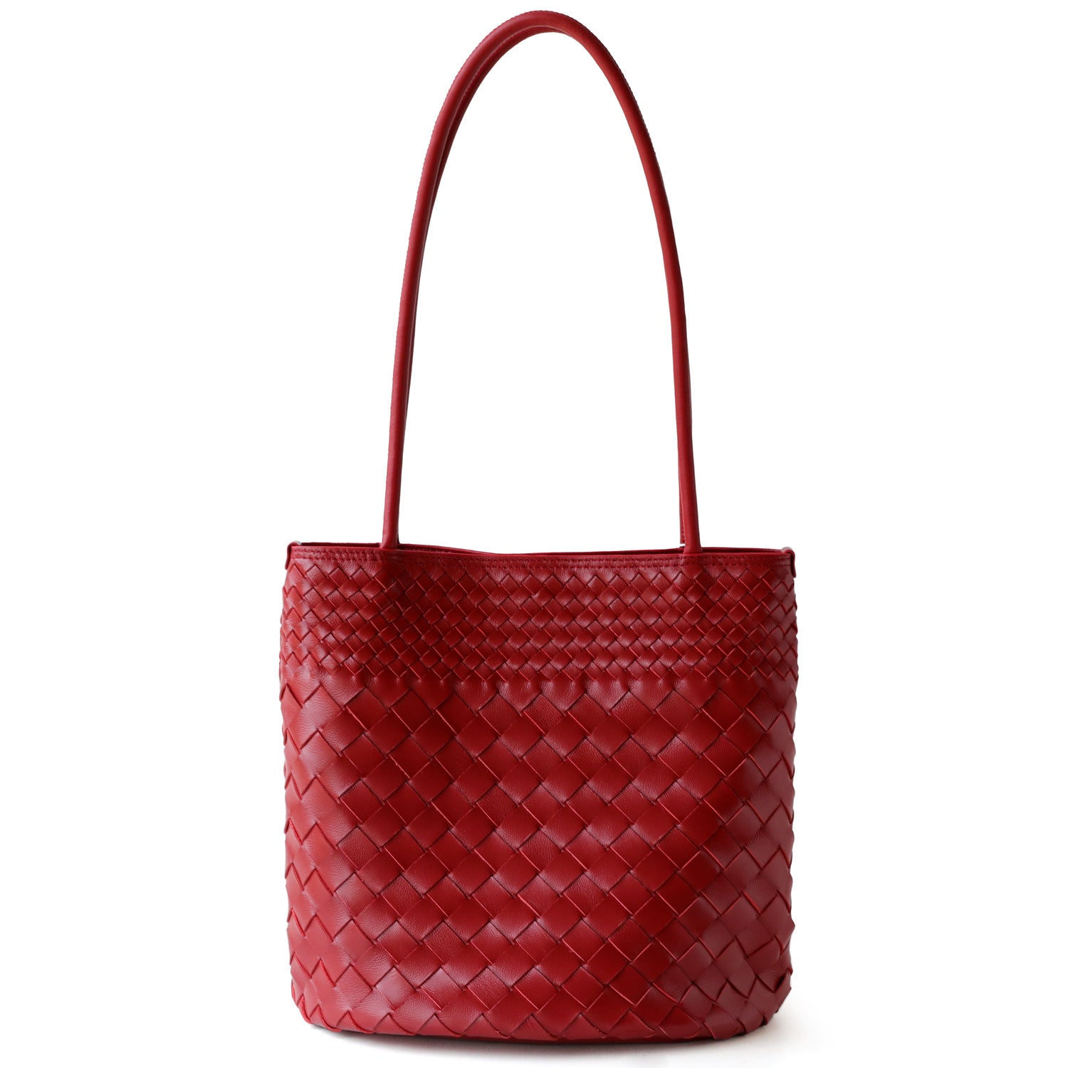 Woven bucket bag single shoulder women's bag