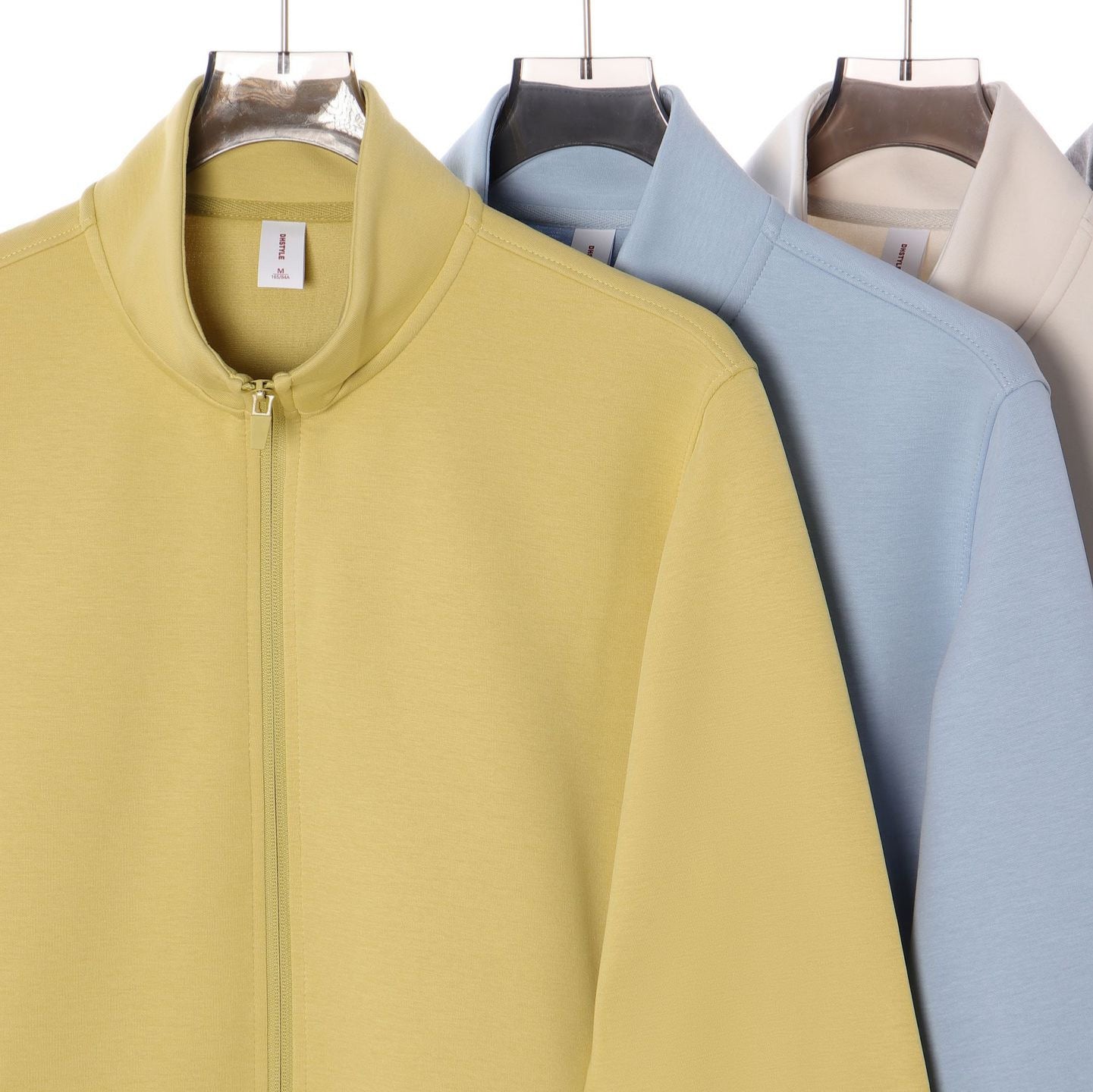 Zipper stand up collar cardigan jacket