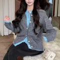 Fake Two-Piece Loose Soft Knit Sweater Coat for Women